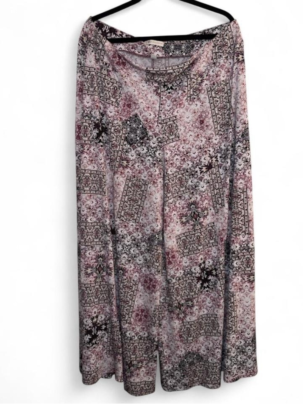 Cato Floral Print Maxi Skirt in Pink & Black